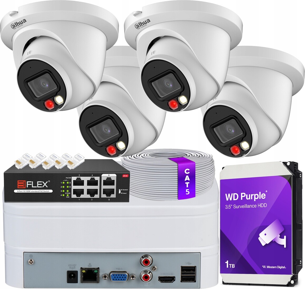 Monitorovací sada 4 kamer PC-HDW2849TM-S-IL-0280B 8Mpx Smart Dual Light