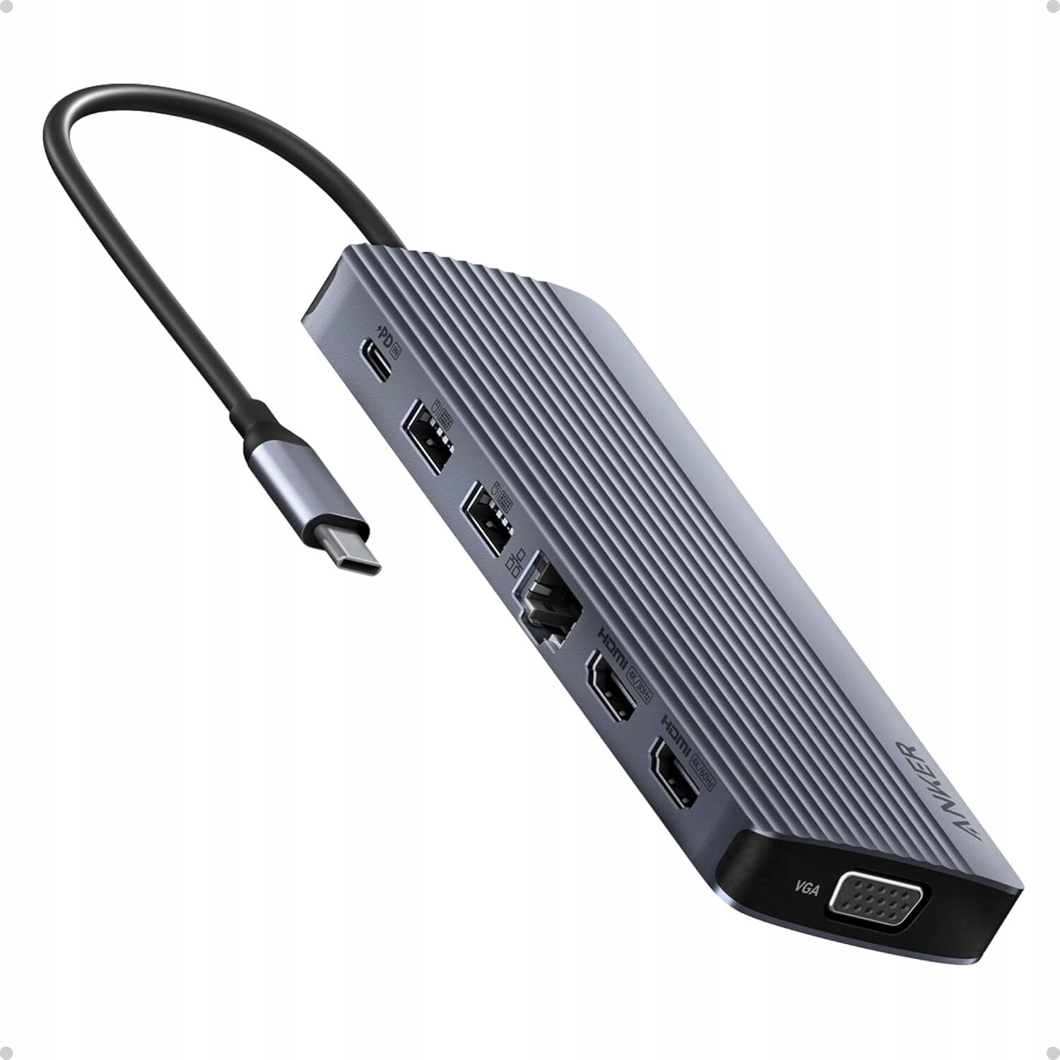 Usb Dokovací Stanice C Anker 14V1 Dual Hdmi 4K Triple Display Pd 100W A8389
