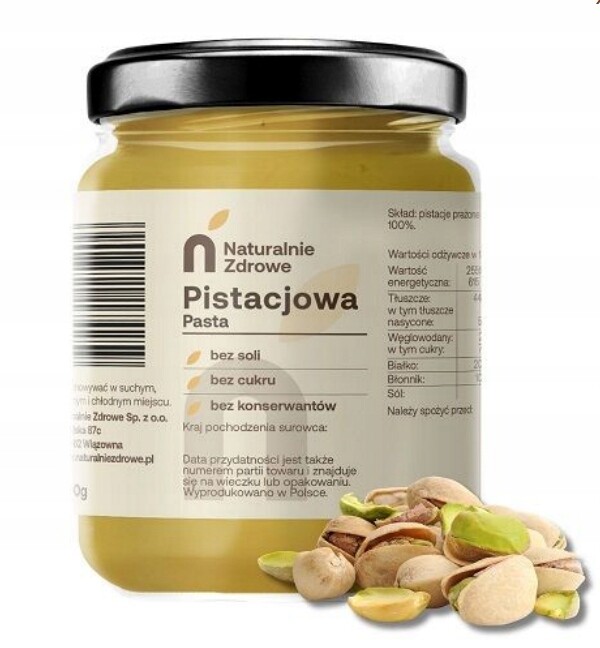 Přírodní pistáciová pasta 200 g Naturalnie Zdrowe