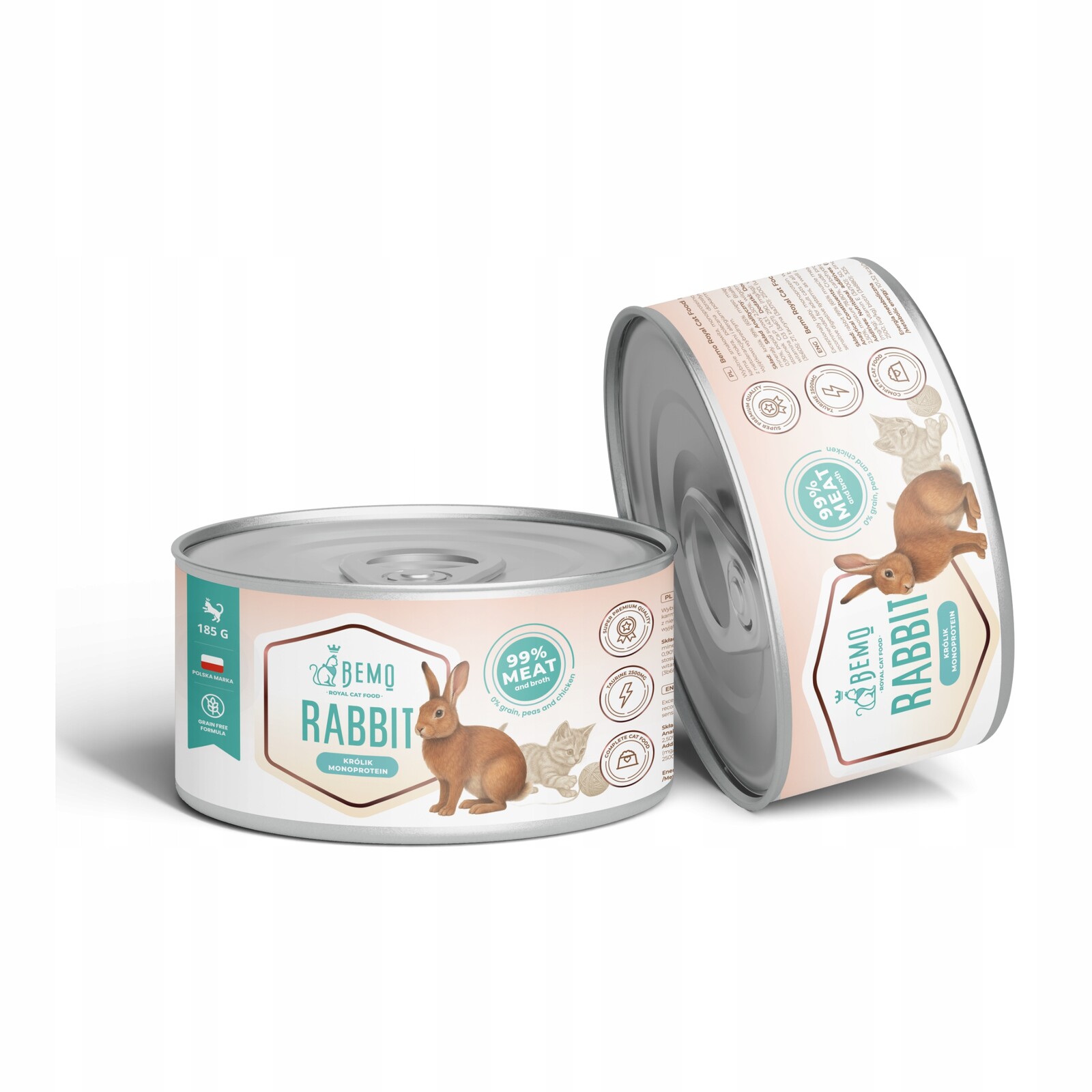 Krmivo mokré pro kočky konzerva 185 g Bemo Cat Rabbit z králíka hypoalergenní