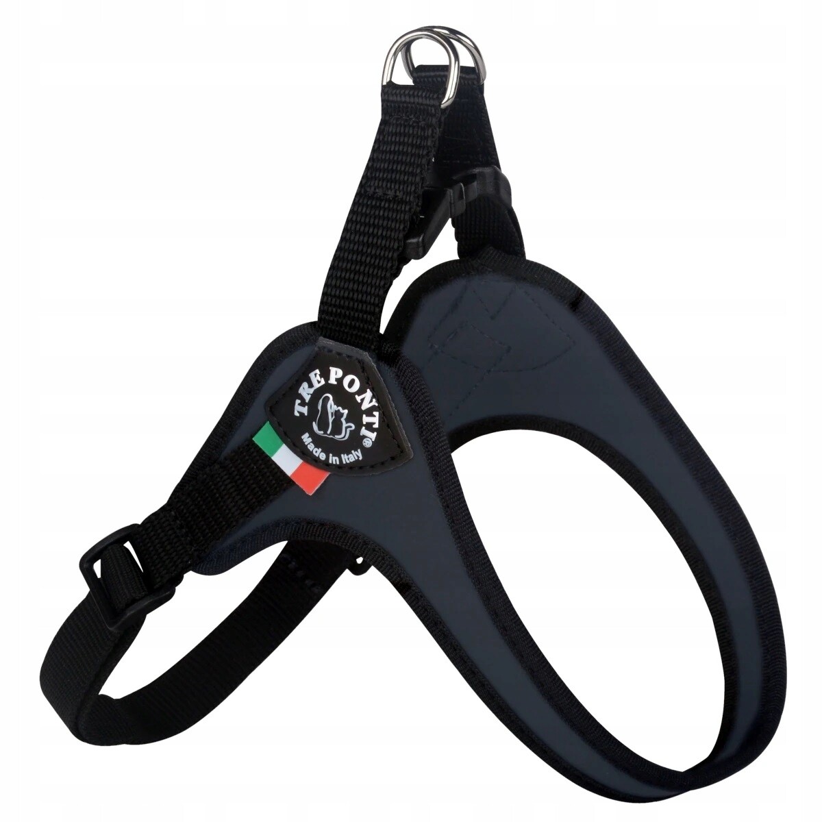 Postroj pro malého psa Maltézský York 33-47 cm Tre Ponti černý vel 1,5