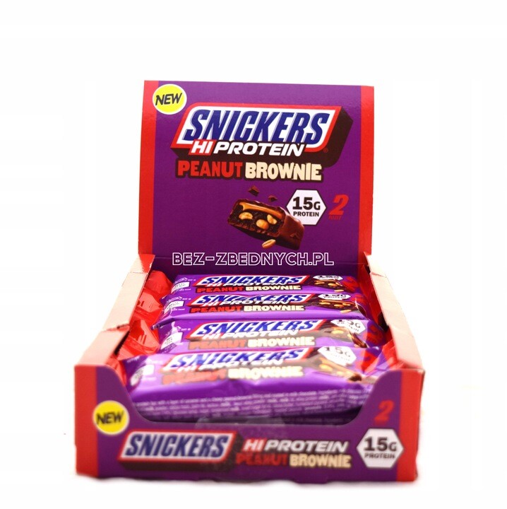 Snickers HiProtein Peanut Brownie 50 g Proteinová Tyčinka Choco Ořech Karamel