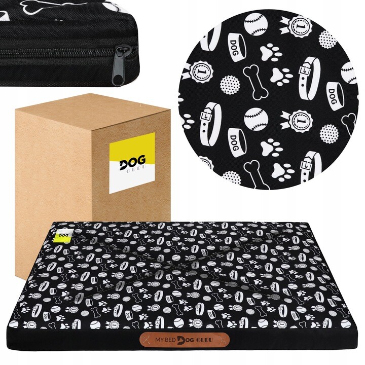 Pelíšek Pro Psa 100x70x5 CM Matrace XL Se Zámkem Na Praní Potah