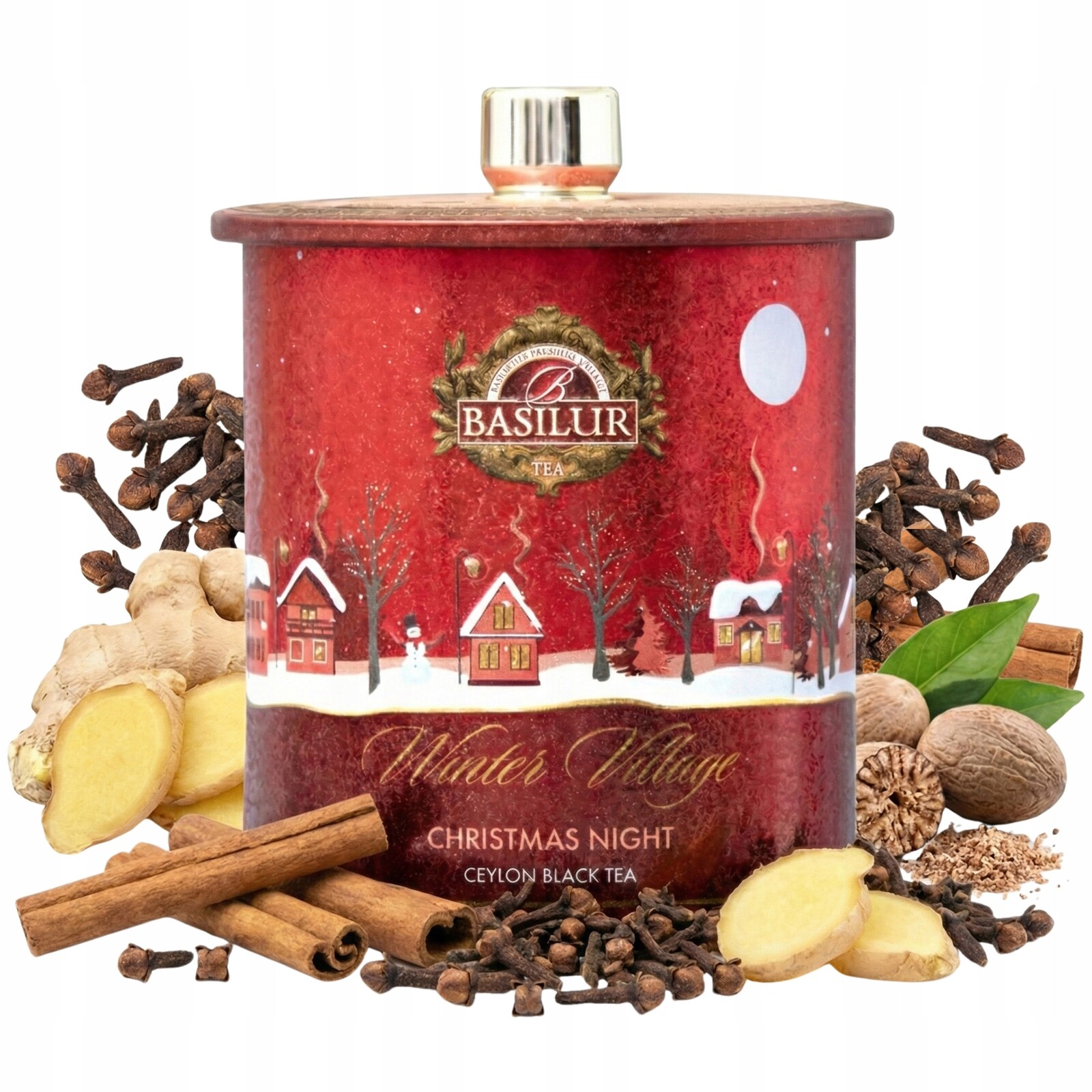 Basilur Vánoční černý čaj čaj v kovové Plechovce Na Dárek