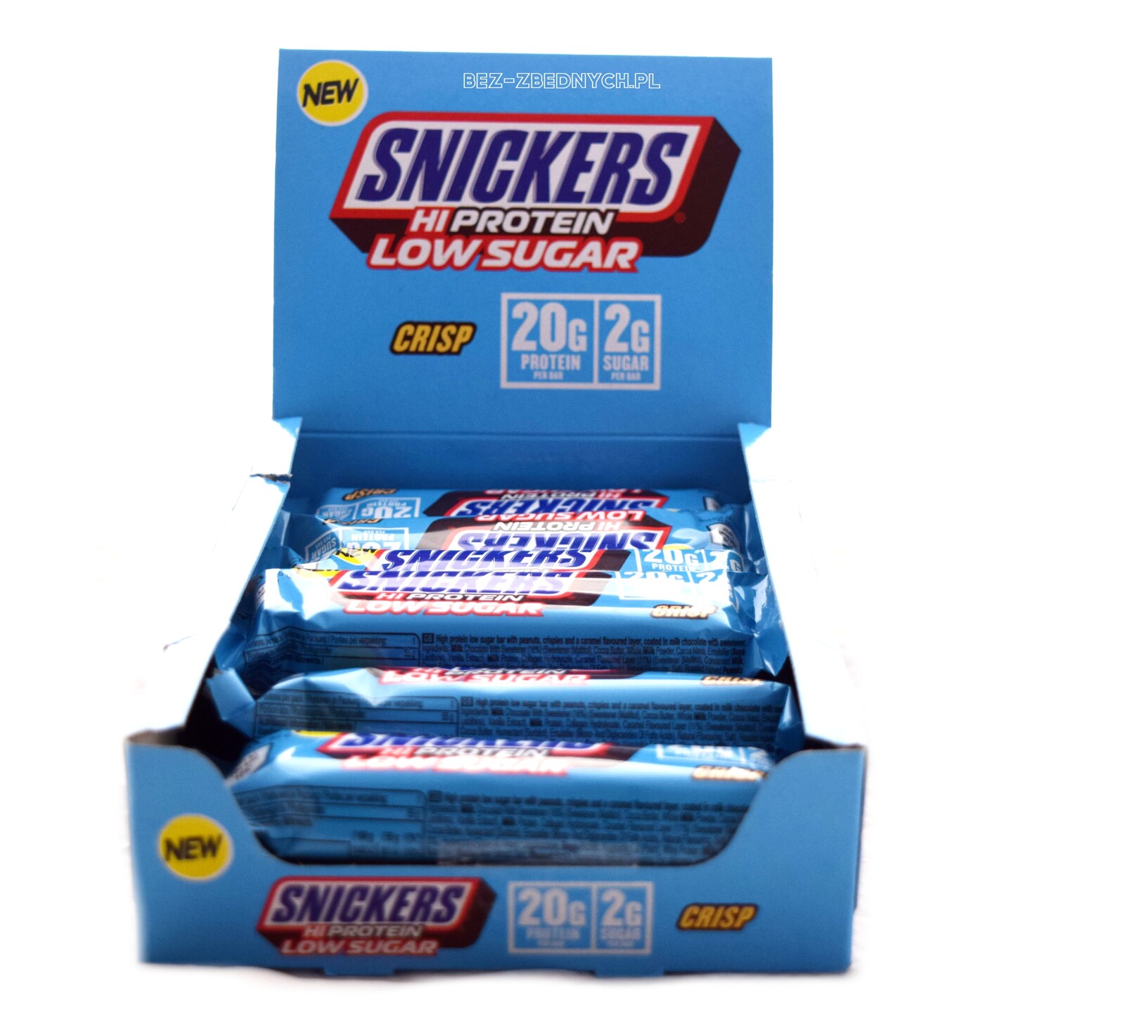 Snickers HiProtein Low Sugar Crisp Bar 55 g Proteinová Tyčinka Bez Přidaného Cukru