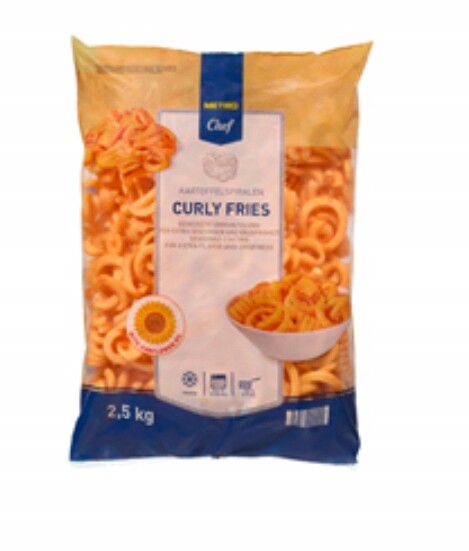 Metro Chef hranolky zatočené curly fries 2,5 kg zmrazené