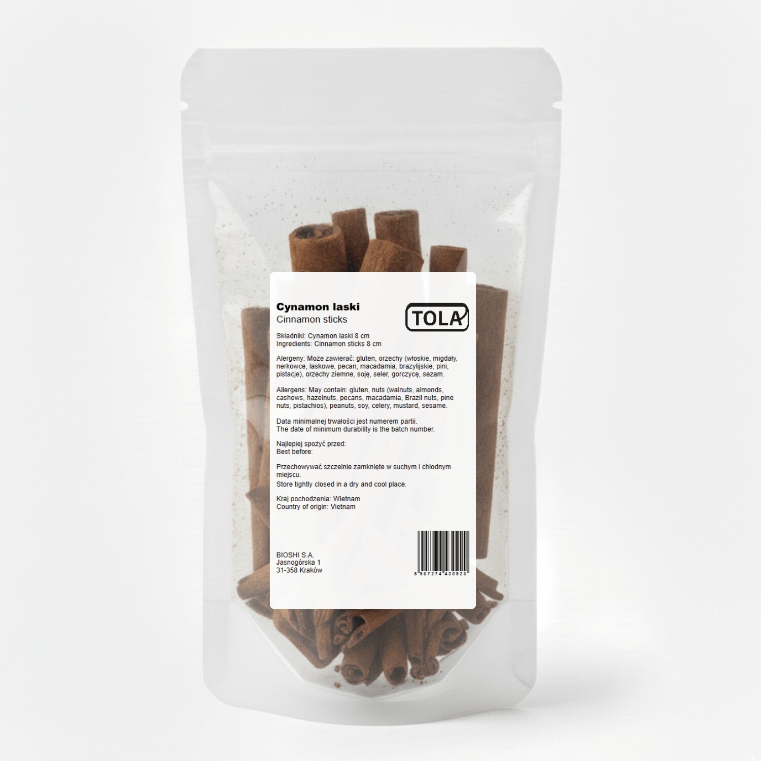 Skořice líska (8 cm) 1 kg – aromatické koření Tola