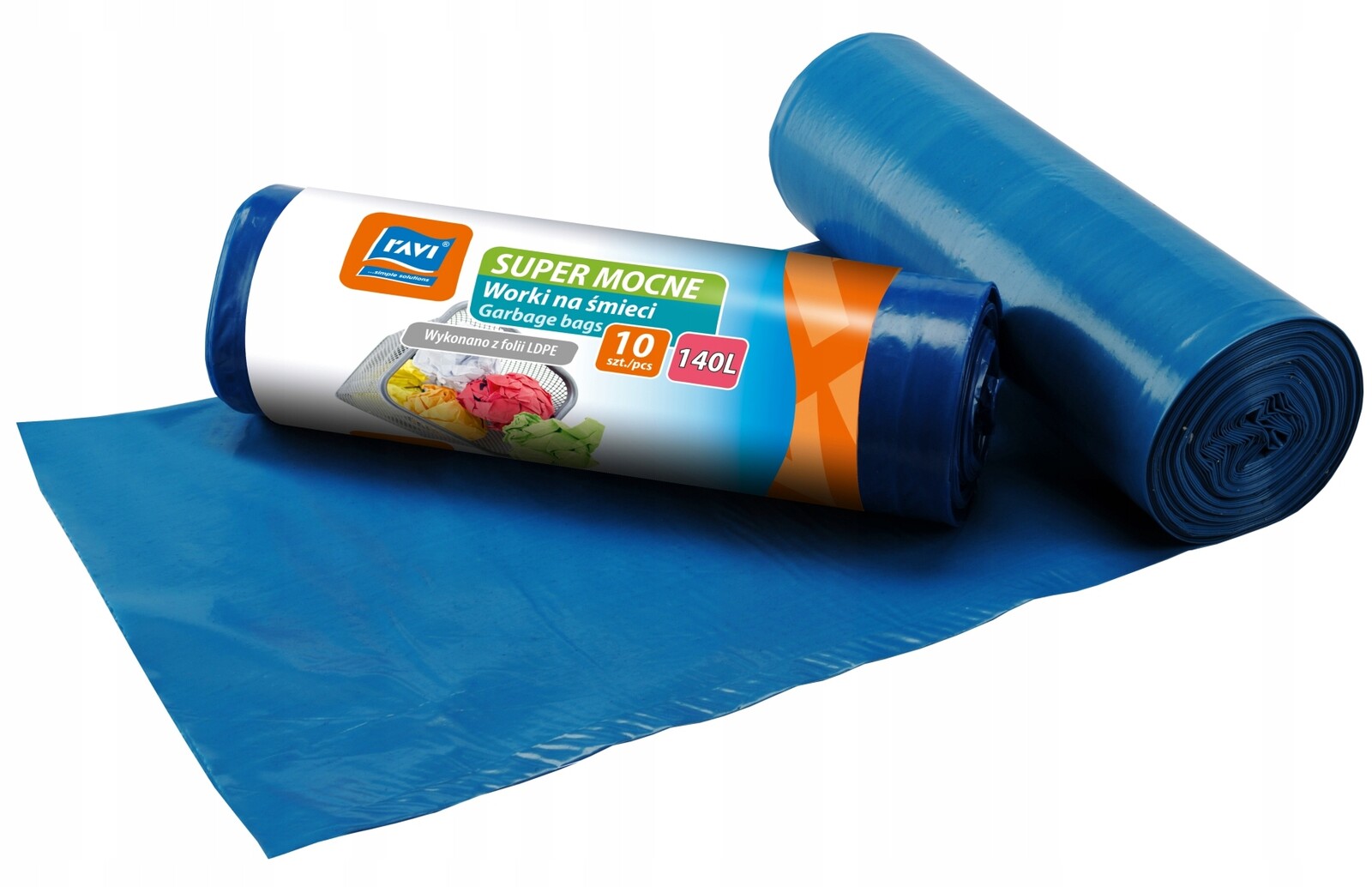 Univerzální pytle na odpadky Ravi 140 l 10 ks