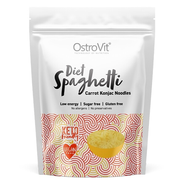 9X Těstoviny Konjac Shirataki s mrkví 400 g OstroVit Diet Spaghetti