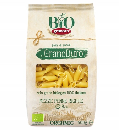 8x Granoro Těstoviny mezze penne rigate Bio 500 g