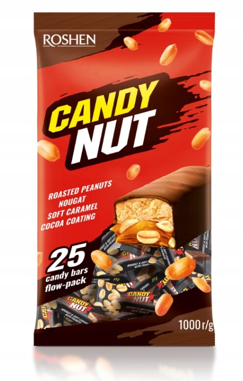 2x Roshen Bonbóny Candy Nut s nugátovou náplní 1 kg