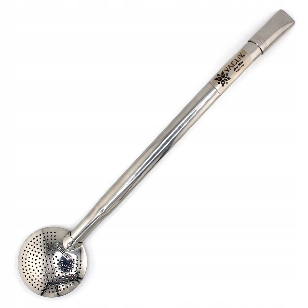 Bomba Yacuy Grande do yerba maté z Brazílie Chimarrao 24 cm Inox Premium