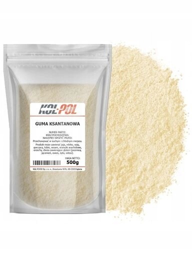 Xantanová Guma 500 g Přírodní silné potravinářské zahušťovadlo, kvalita Kol-Pol