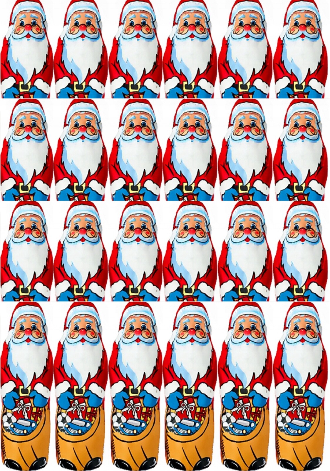 24 x Čokoládový Mikuláš z mléčné čokolády Vánoce Hvězdička