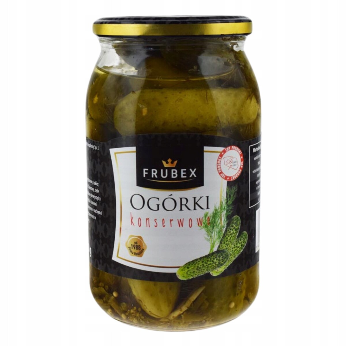 Frubex konzervované okurky Lahodné okurky Skvělý doplněk Vysoká kvalita