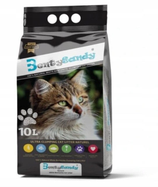 Stelivo pro kočky BentySandy 10 l bezprašné bentonitové