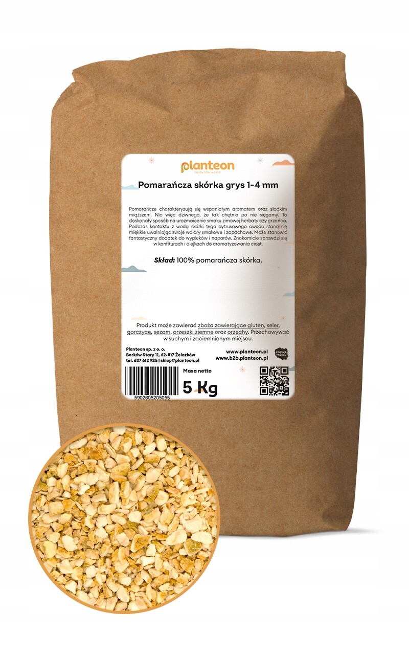 Pomeranč slupka drcené 1-4 mm 5 kg