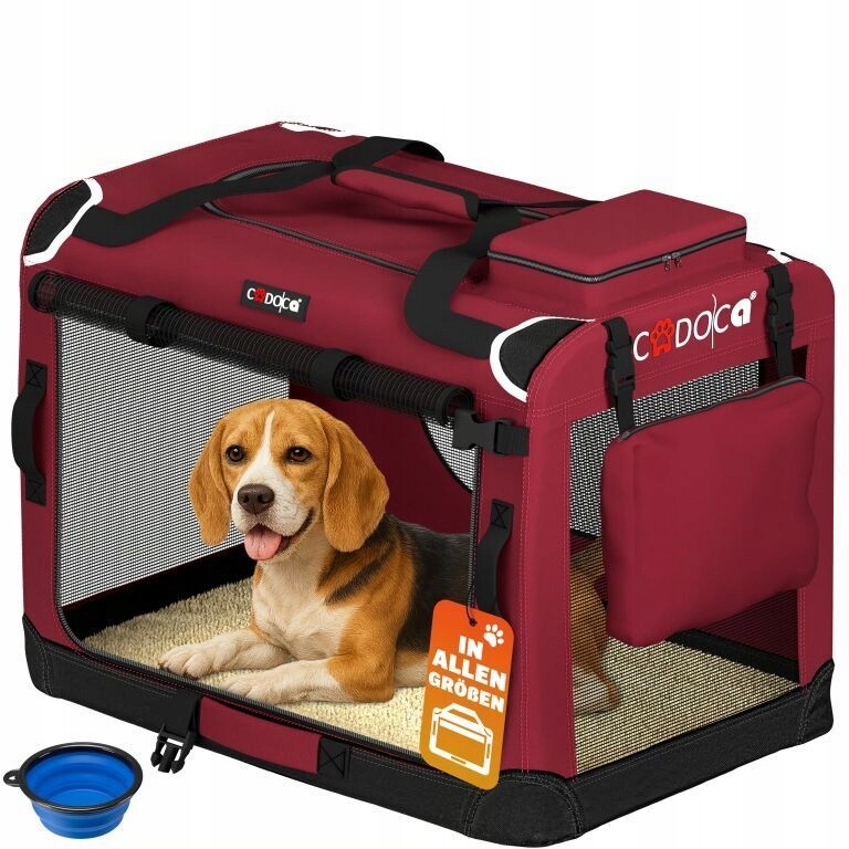 Přepravní Taška Přepravka Pro Psa Kočku L 70x52x50 Bordová