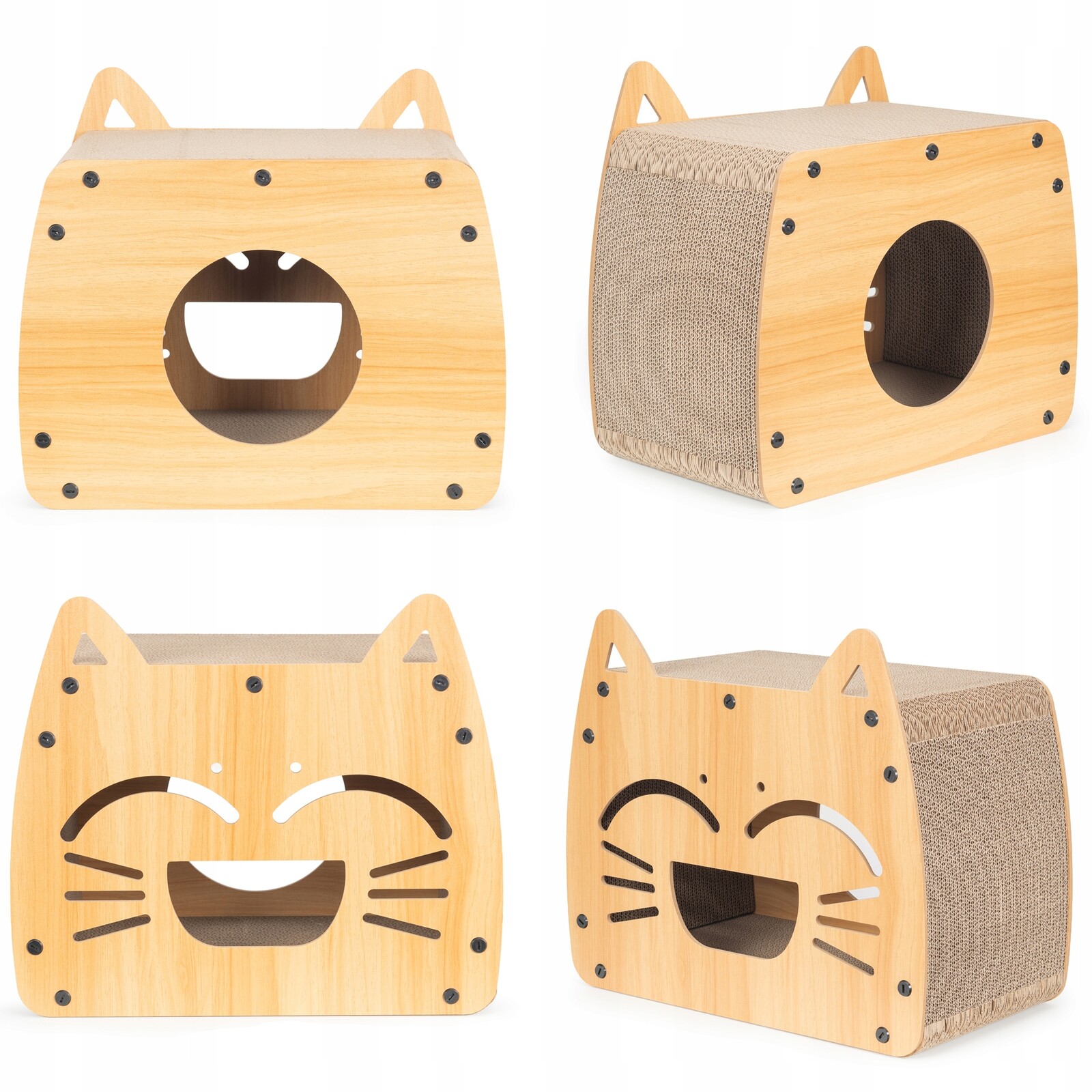 Škrabací Stoupky Pro Kočky Pelíšek Ve Tvaru Kočičí Ekologické Mdf Coil