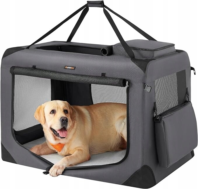 Přepravka pro psa Feandrea šedá 3XL/4XL 102 cm x 69 cm 69 cm