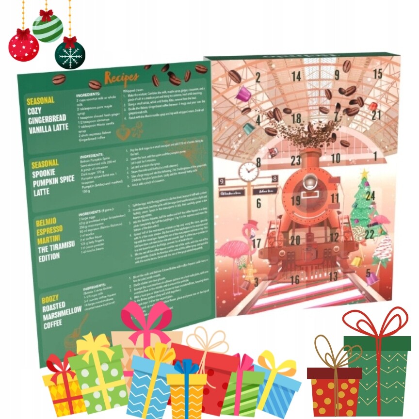 Adventní Kalendář Belmio 24 Kapslí Nespresso Různé Kávy Dárek Kávy