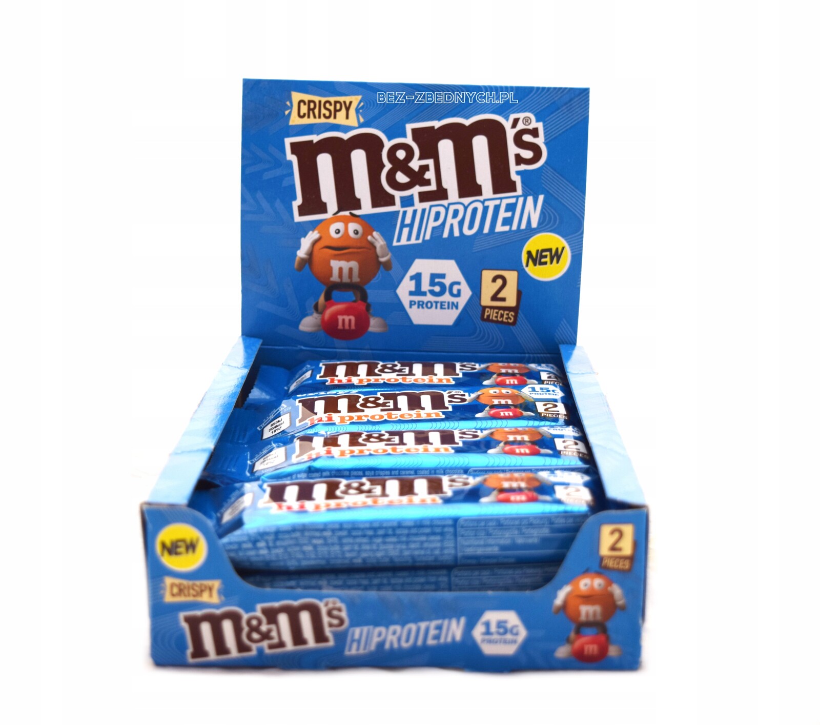 M&M's HiProtein Crispy Bar 52g Milk Chocolate Protein Blend Proteinová Tyčinka