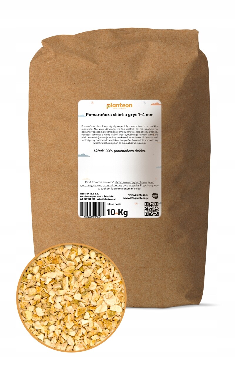 Pomeranč slupka drcené 1-4 mm 10 kg