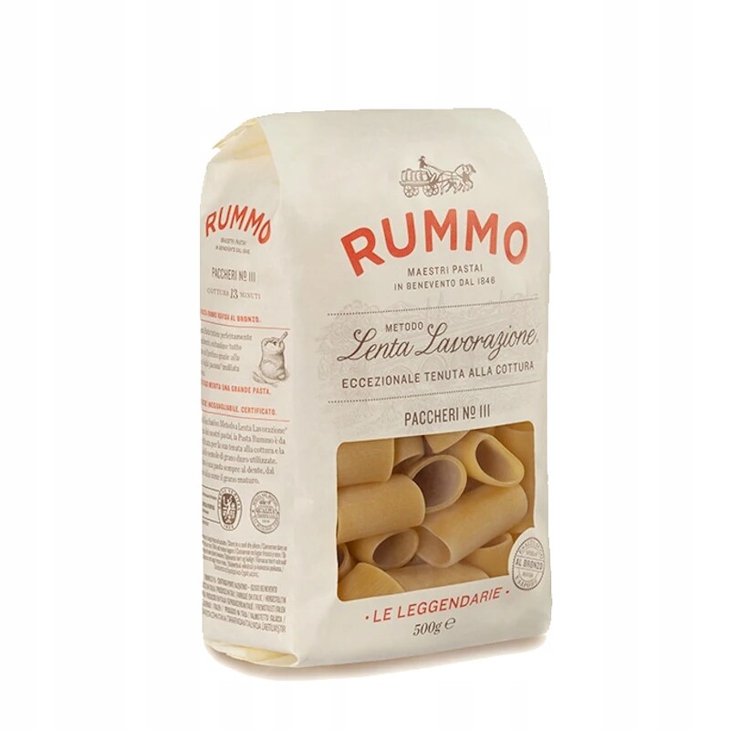 5x Těstoviny Paccheri Legendarie n.111 Rummo 500 g