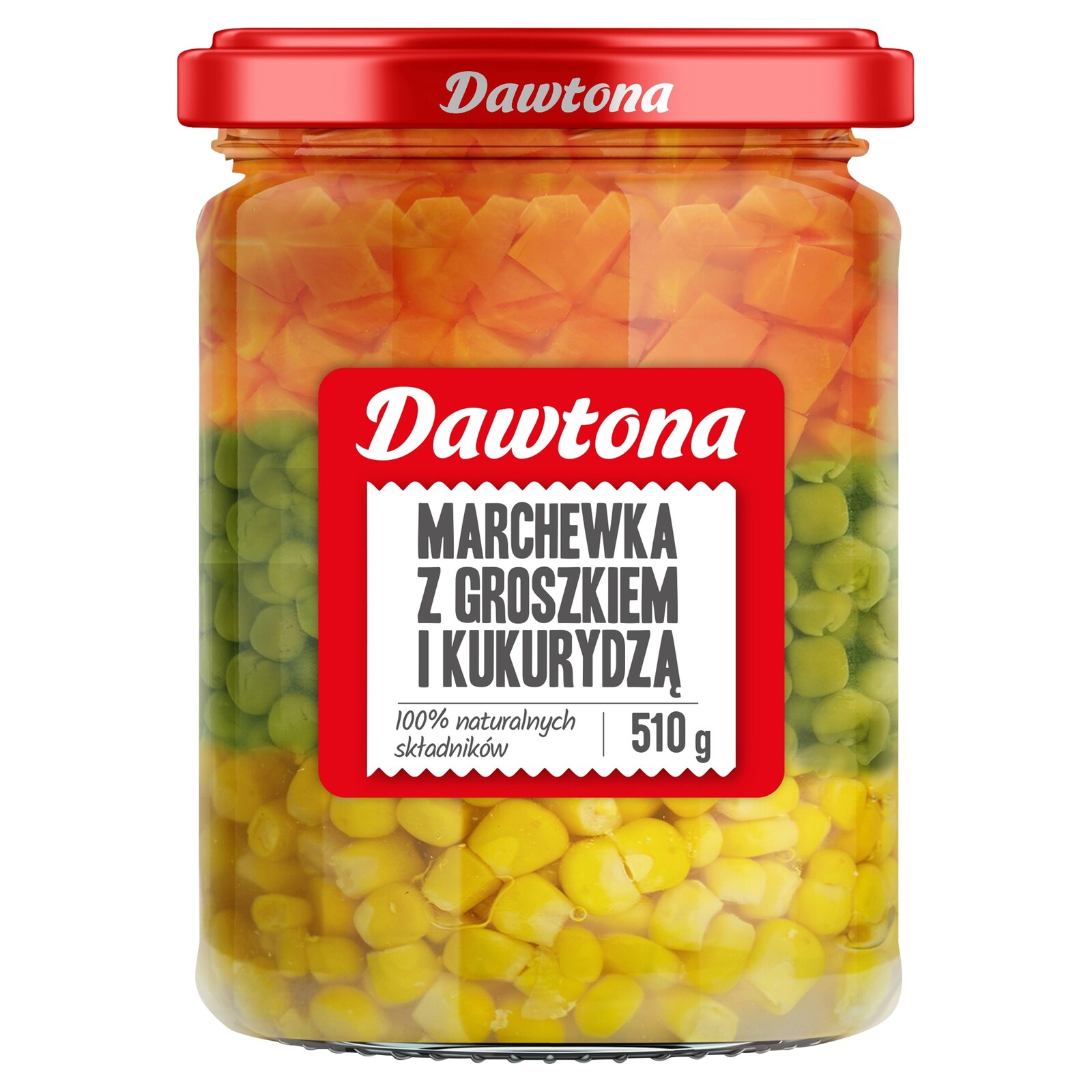 Mrkev s hráškem a kukuřicí 510 g Dawtona