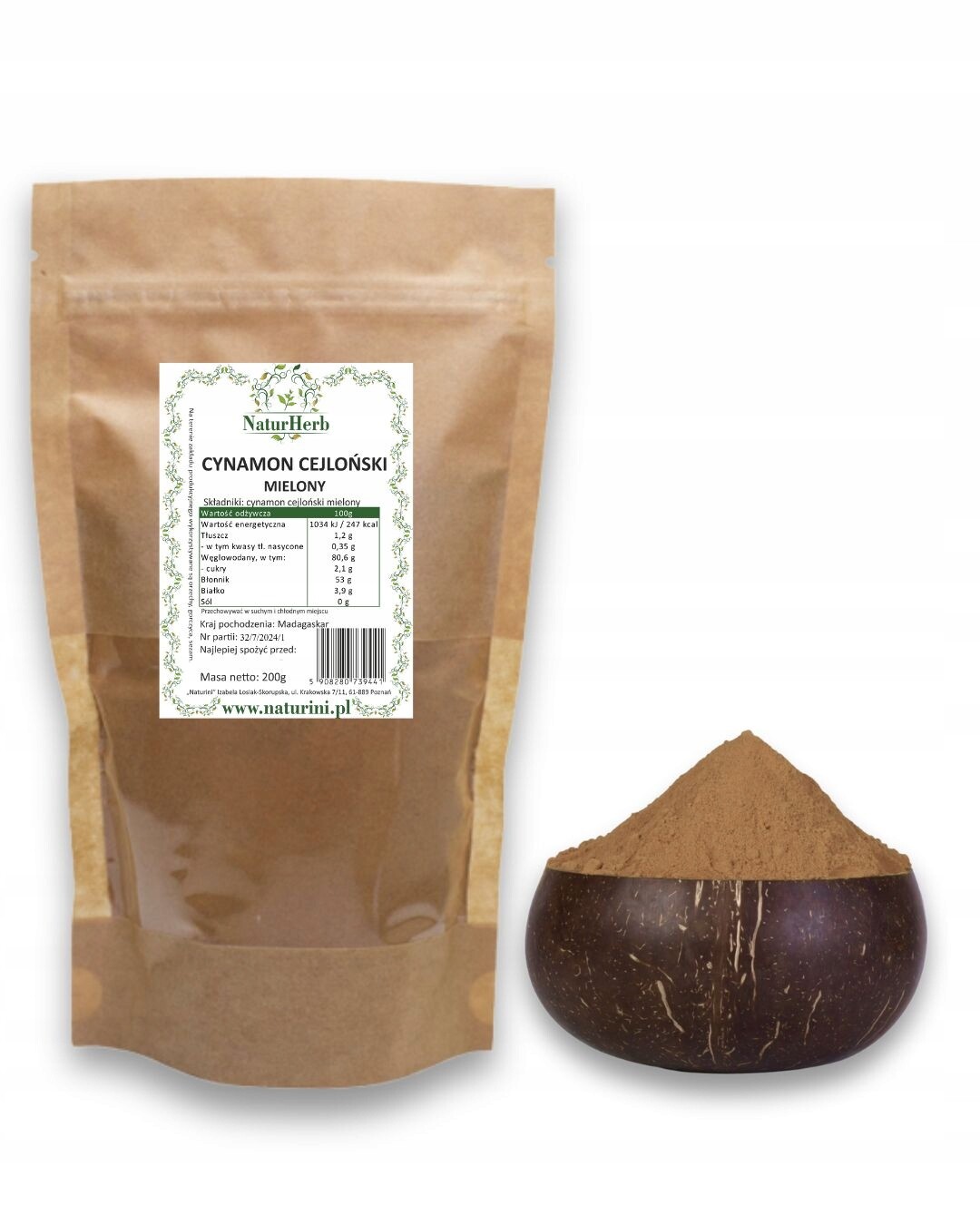 Cejlonská Skořice Lahodná Aromatická mletá 500 g