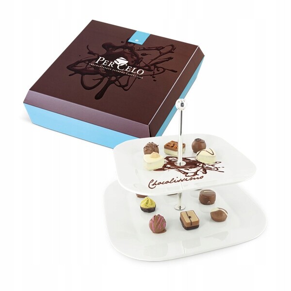 Etažérka Grande s 30 ručně vyrobenými pralinkami z belgické čokolády