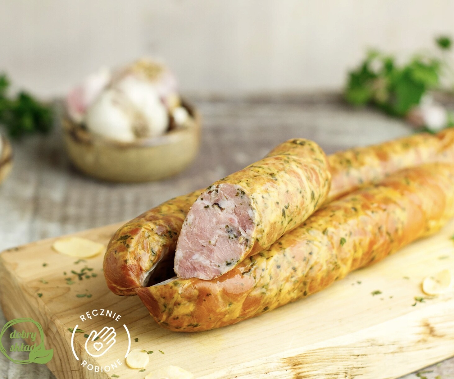 Bílověžská Klobása Dřevorubec – Hrubě Mletá, Uzená, Tradiční Podlaská