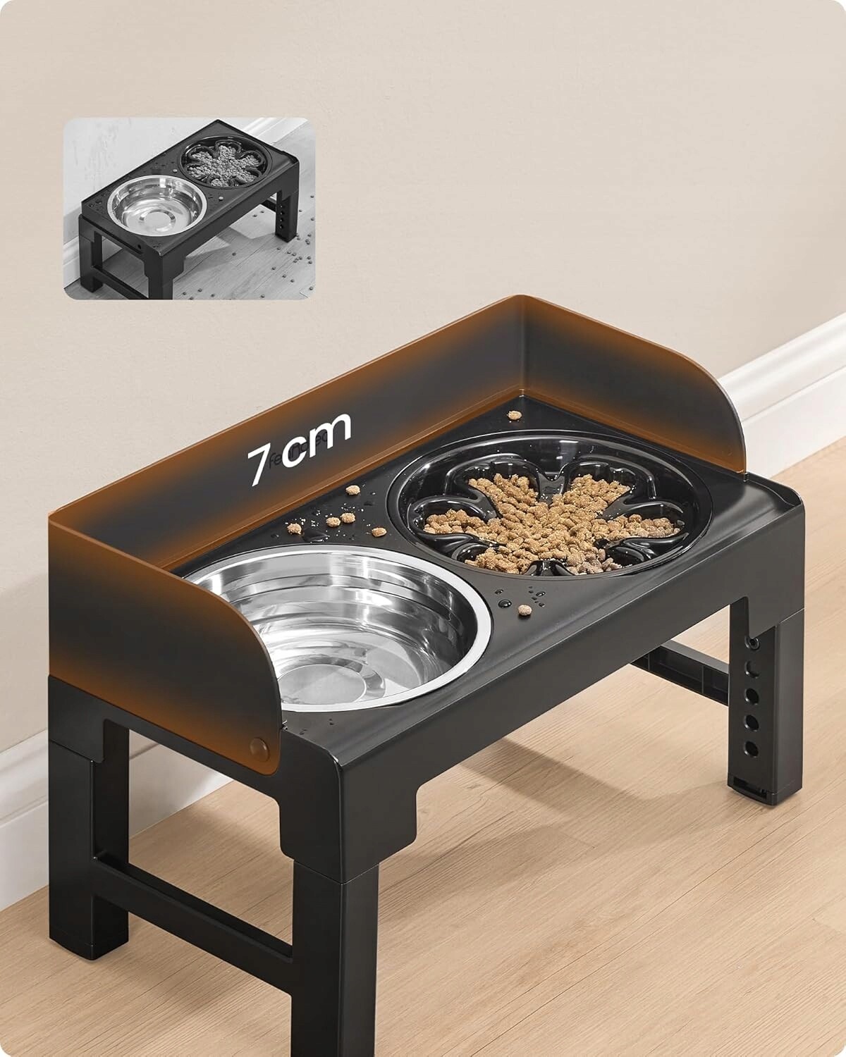 Sada dvou misek pro psa a kočku Feandrea by Songimcs, černá