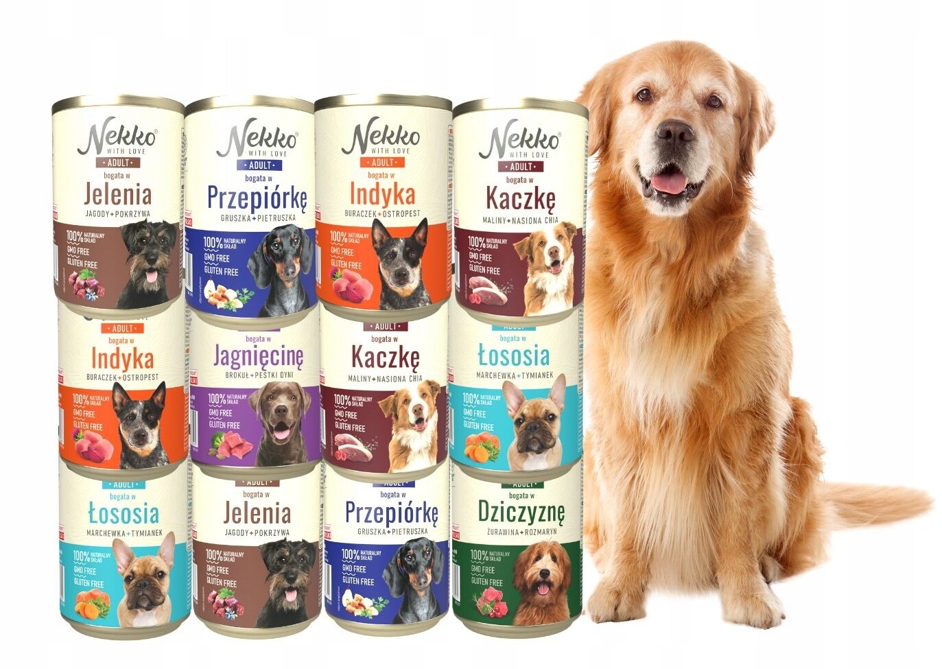 Nekko Adult vlhké krmivo pro psy MIX Chutí 12x400 g