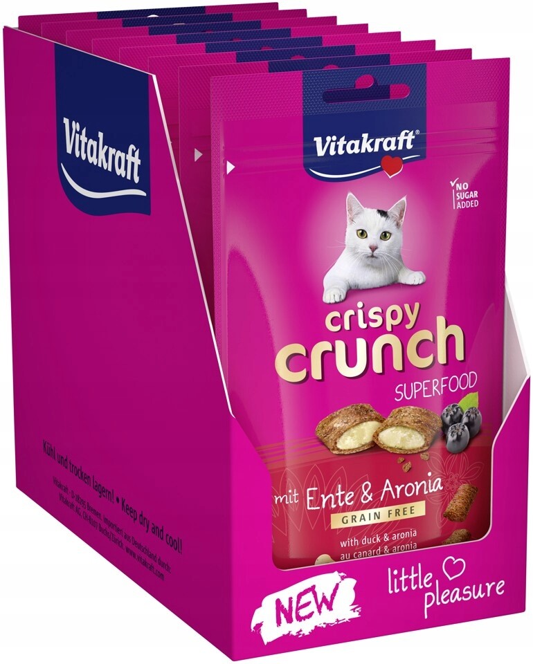 Vitakraft Cat Crispy Crunch kachna a aronie 60g