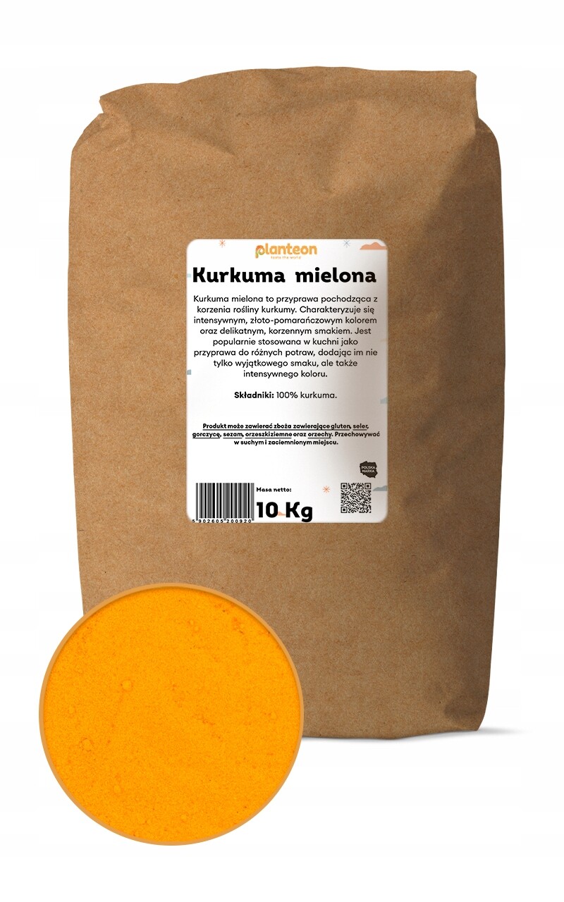 Kurkuma mletá 10 kg přírodní kvalita koření bez chemie