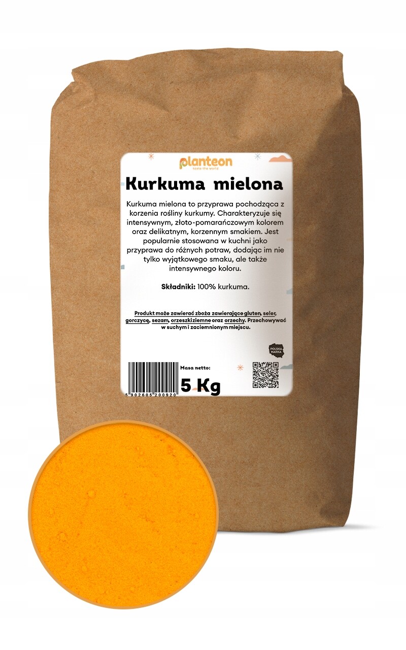 Kurkuma mletá 5 kg přírodní kvalita koření bez chemie