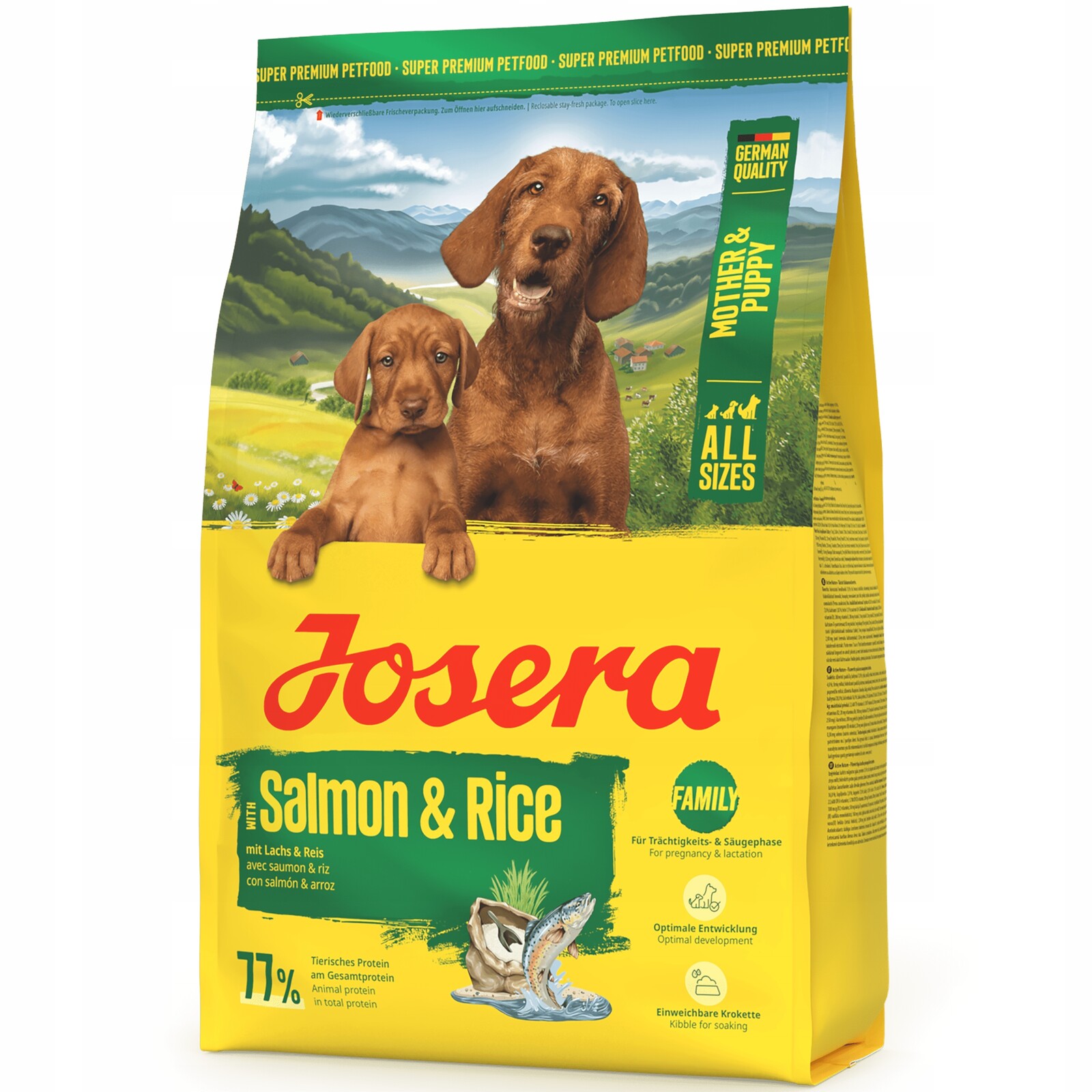 Josera Mother&Puppy Salmon&Rice 3kg Krmivo pro těhotné feny