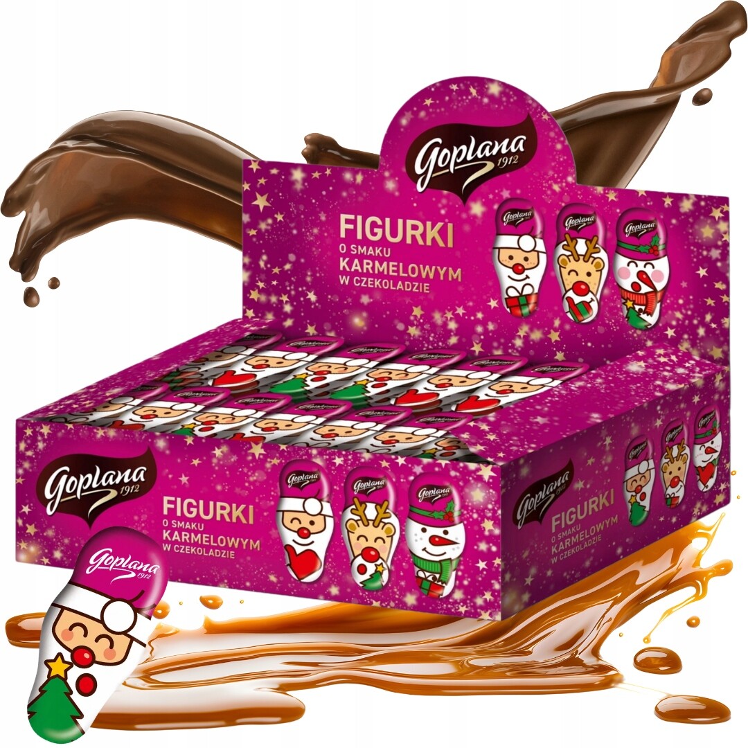 Goplana čokoládová figurka s karamelovou náplní Mikuláš 30 g x 80 kusů
