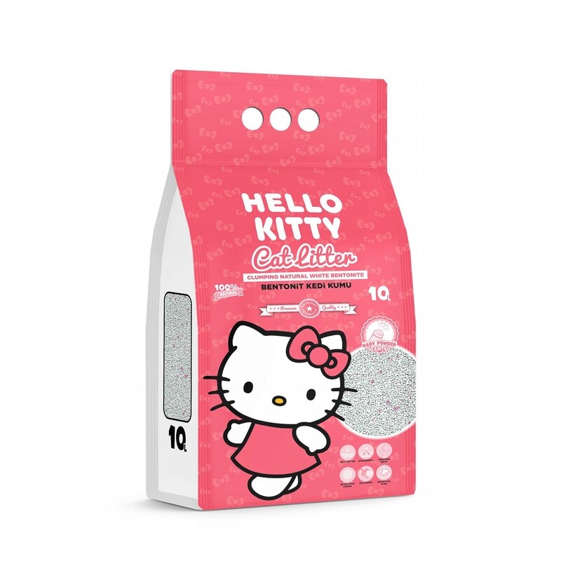 Hello Kitty stelivo pro kočky baby powder 10 l