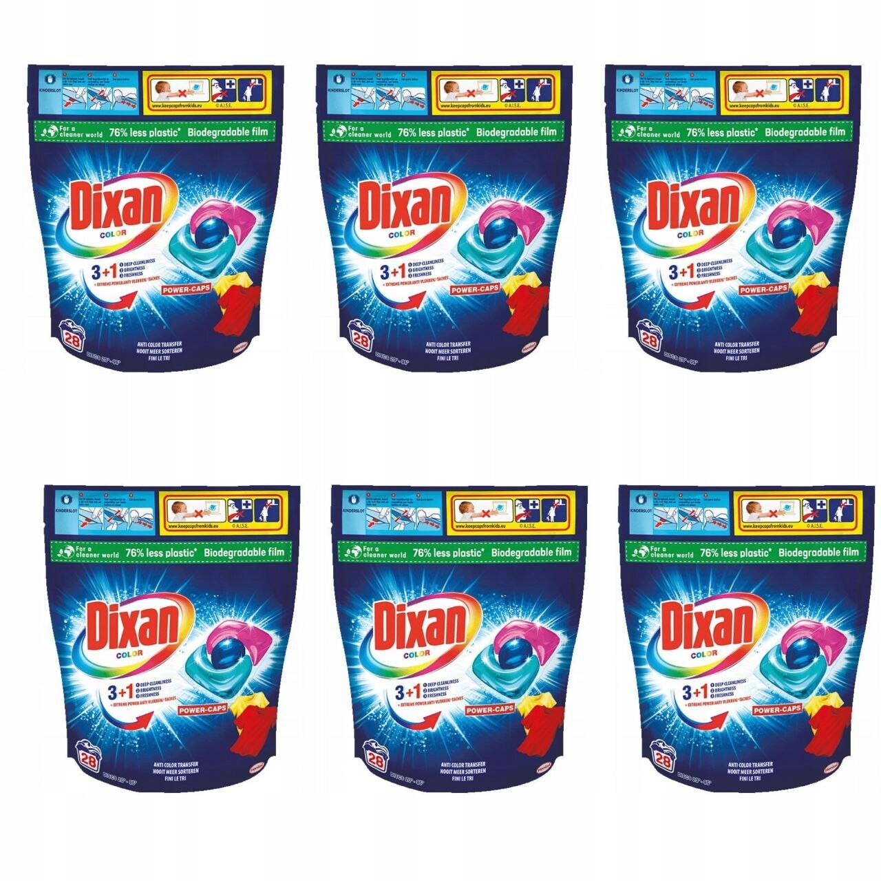 Kapsle S Pracím Prostředkem Na Barevné Prádlo Dixan 168 Ks 3V1