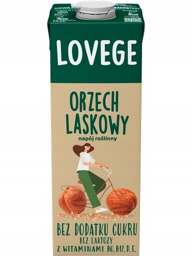 5 x Rostlinný nápoj Lískový Ořech bez cukru 1 L Sante Lovege