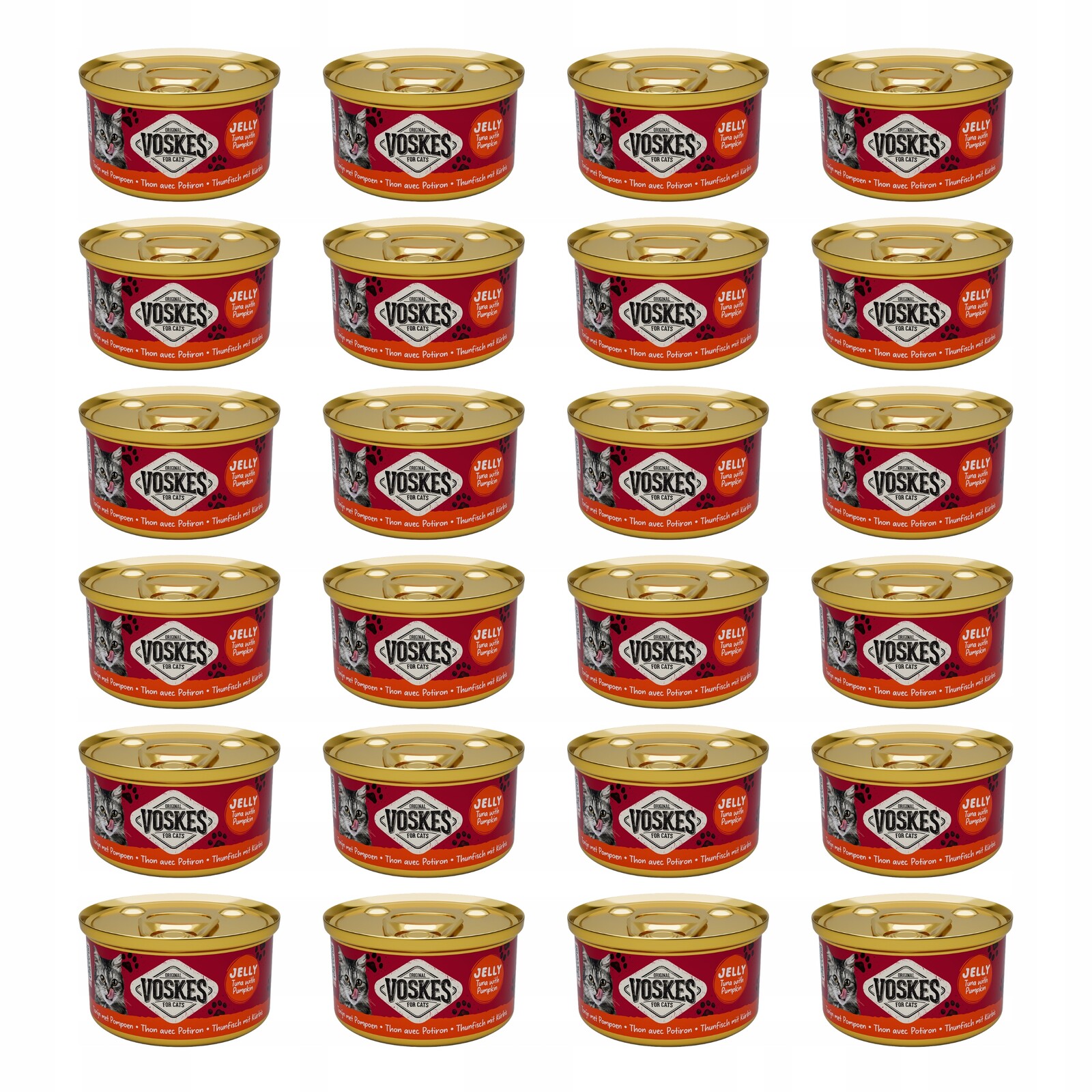 Arion Voskes mokré krmivo pro kočky Tuňák dýně v želé 24x85g Set