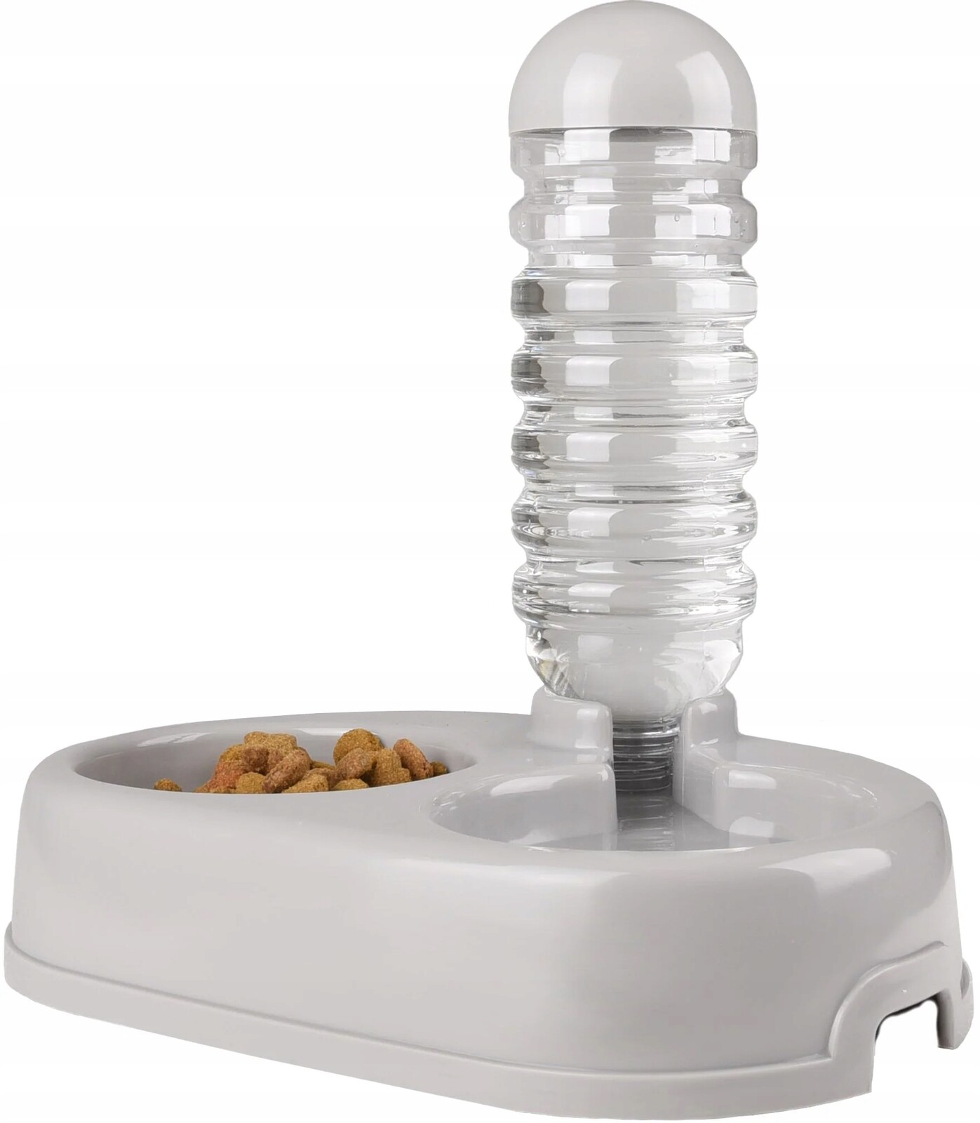 Flamingo Miska plastová šedá s napáječkou 850ml