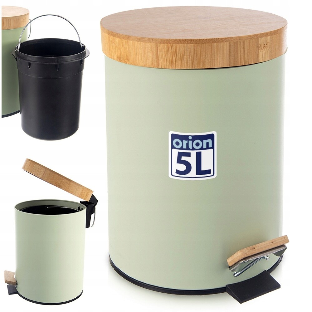 Odpadkový koš kovový s pedálovým víkem koupelnovým kbelíkem 5L