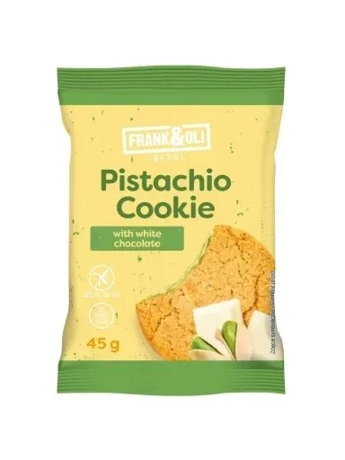 8 x Pistáciové sušenky s bílou čokoládou Frank&oli, 45 g