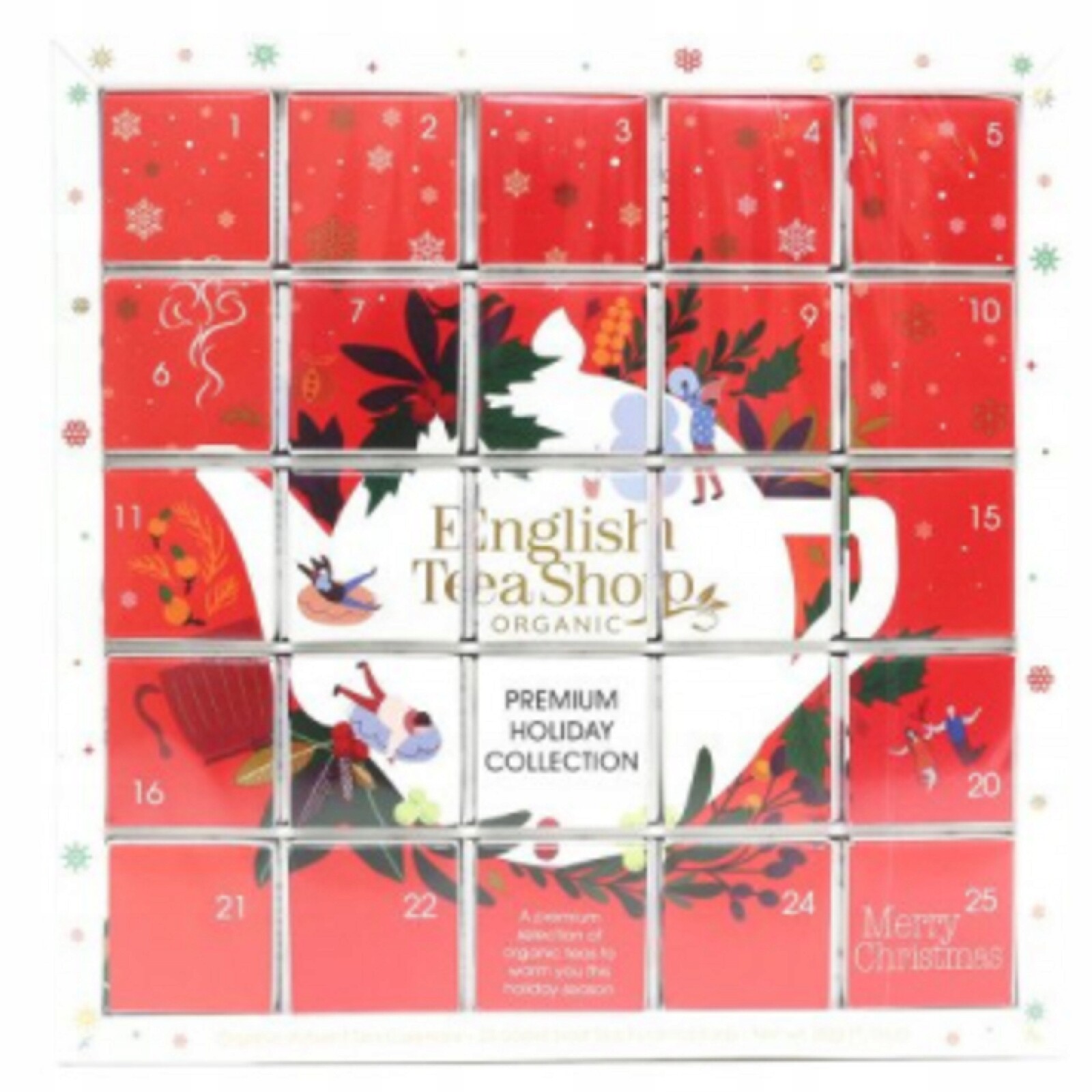 English Tea Shop Bio Adventní kalendář Puzzle červený 25 kusů bioodbouratel