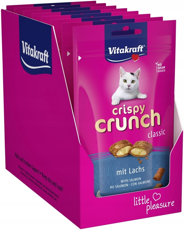 Vitakraft Cat Crispy Crunch s lososem 60g
