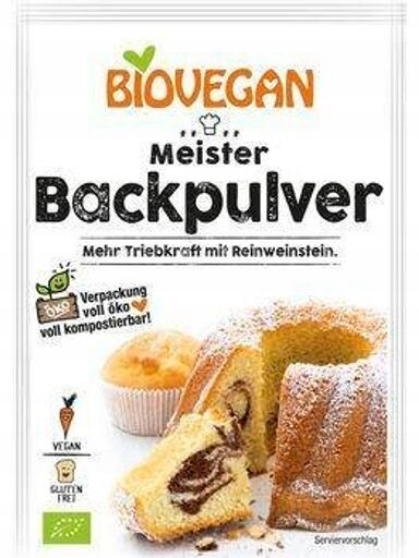 6 x Bio Vegan Kypřící prášek bezlepkový Bio (3 x 17 g) 51 g