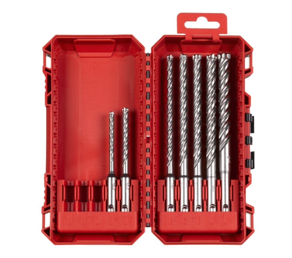 Sada čtyřbřitých vrtáků Milwaukee SDS-Plus 7 ks 4932500060